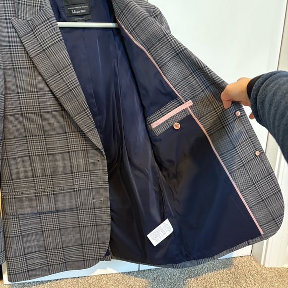 NWOT J. Crew Grey Plaid Sommerset Blazer In Italian Wool - Picture 7 of 9